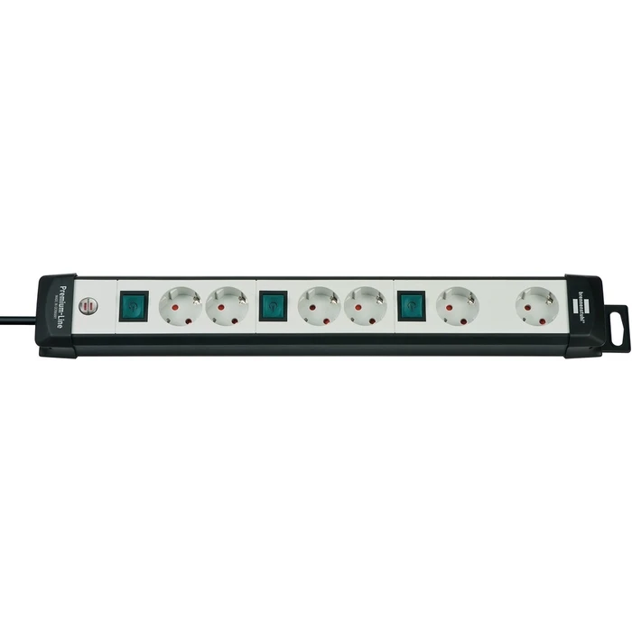 Πολύπριζο Ασφαλείας Brennenstuhl power strip Premium-Line 6x Schuko sw/gr