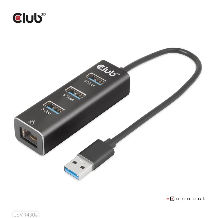 USB Hub Club 3D USB 3.2 Typ A > 3x USB 3.2 Typ A/LAN