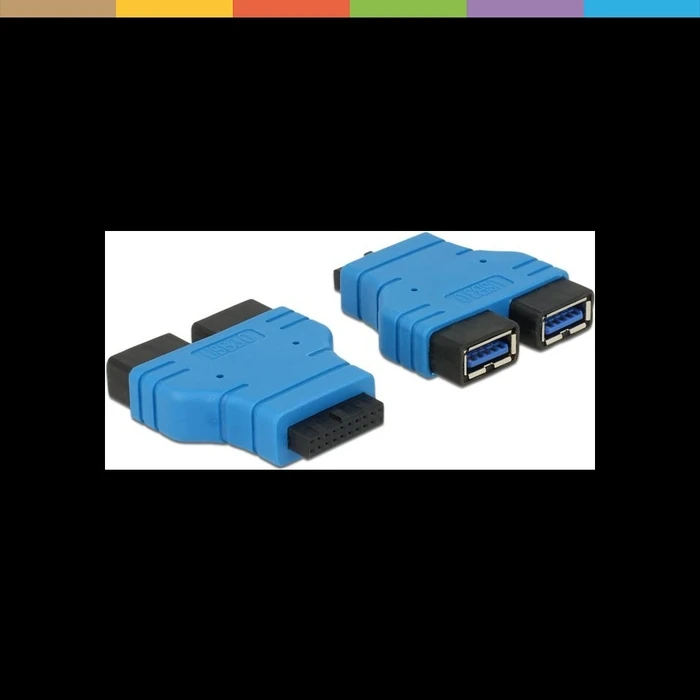 Αντάπτορας USB Delock USB3.0 Pinheader -> 2x A F/F nebeneinand