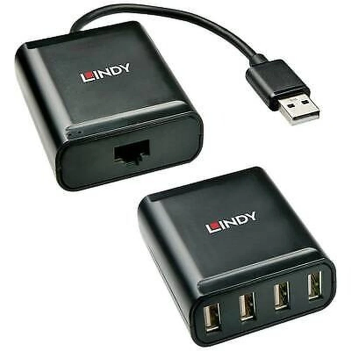 Extender USB Lindy 2.0 Cat5 4 Ports 60m