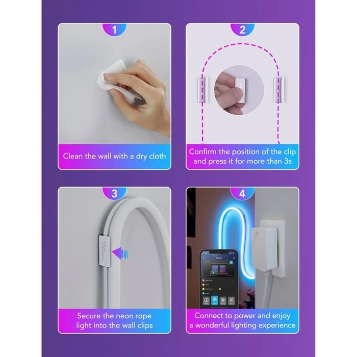 Εξάρτημα Ταινίας LED Govee 20x Clips Mounting Bracket for Neon H61A1 profile