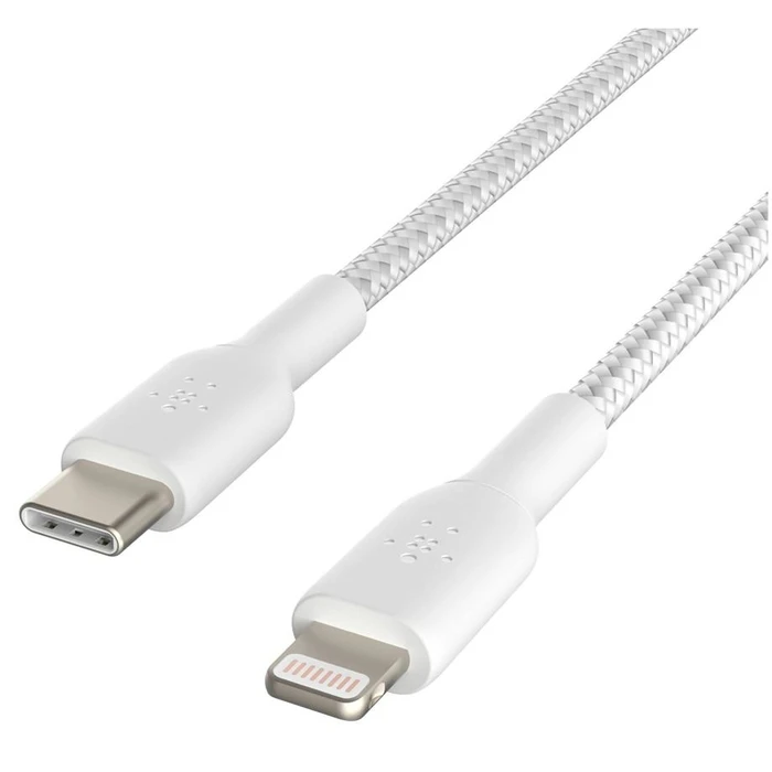 Καλώδιο USB Belkin Lightning/USB-C 2m braided, mfi cert., white