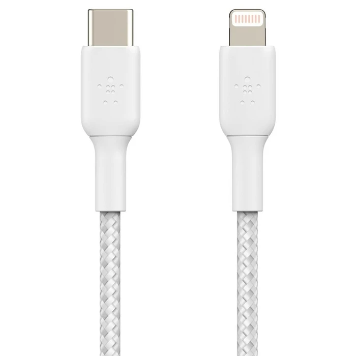 Καλώδιο USB Belkin Lightning/USB-C 2m braided, mfi cert., white
