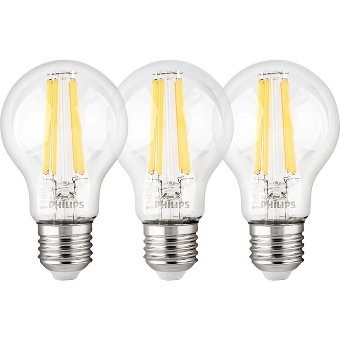 Λάμπα LED Philips E27 3-Pack 75W 2700K Filament