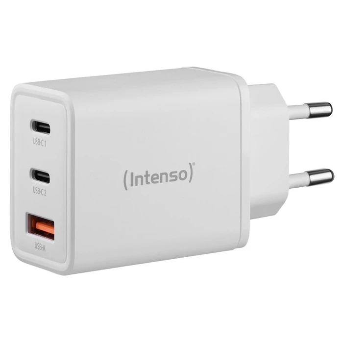 Φορτιστής Πρίζας Intenso W65ACC GaN white 2x USB-C 1x USB-A 65W