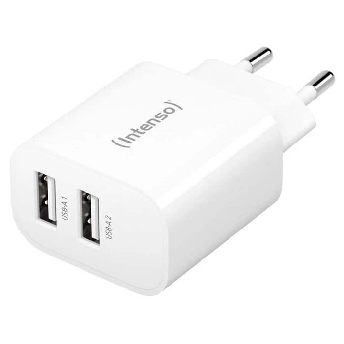 Φορτιστής Πρίζας Intenso W24AA 2x USB-A 24W white