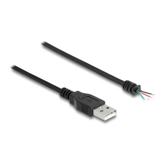 Καλώδιο USB Delock 64184 με ελεύθερα άκρα, 28 AWG, 1m, μαύρο
