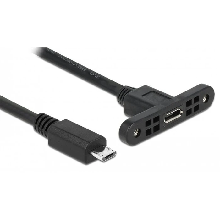 Καλώδιο USB Delock Micro θηλυκό με panel σε αρσενικό 85246, 1m