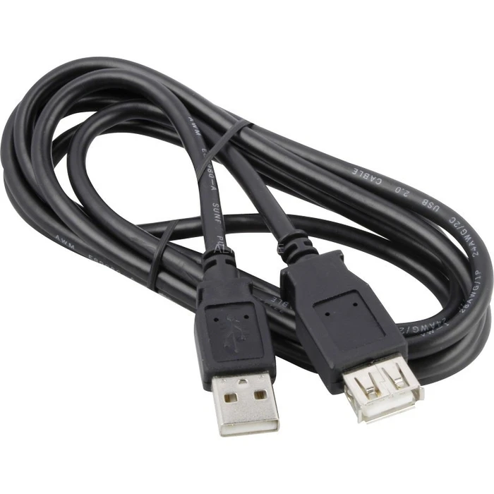 Καλώδιο USB Goobay 2.0 σε USB (F) 93601, copper, 5m, μαύρο