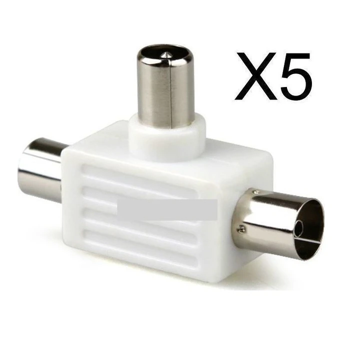 Αντάπτορας Powertech για κεραία αρσενικό σε 2x θηλυκό CAB-V009, 5τμχ