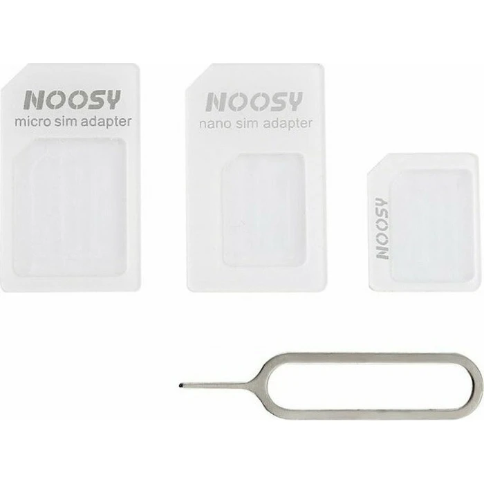 Αξεσουάρ Κινητών Noosy Nano SIM & Micro SIM Adapter Set, λευκό