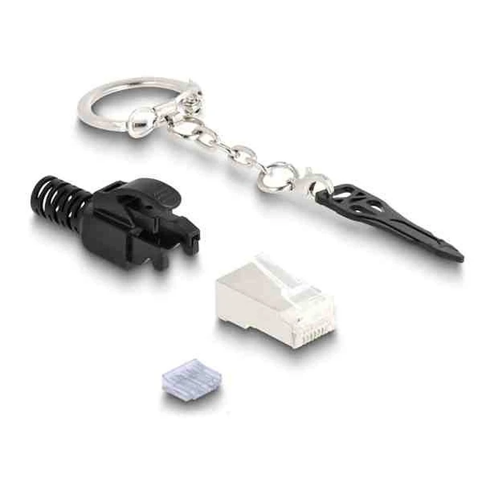 Βύσματα Δικτύου Delock σετ RJ45 Cat 6a 66988 με κλείδωμα, μεταλλικό, 10τμχ