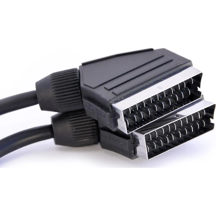 Καλώδιο Scart Powertech 21pin σε Scart 21pin CAB-S003, 3m, μαύρο