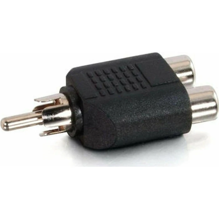 Αντάπτορας RCA Delock από 2x θηλυκό σε 1x RCA αρσενικό 84499, μαύρος