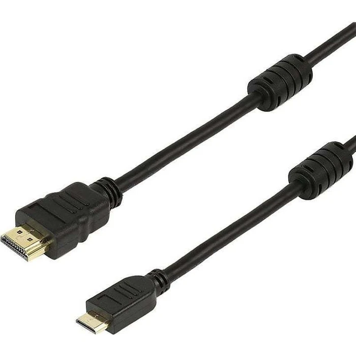 Καλώδιο HDMI Powertech σε HDMI Mini CAB-H011, με Ethernet, 1.5m, μαύρο