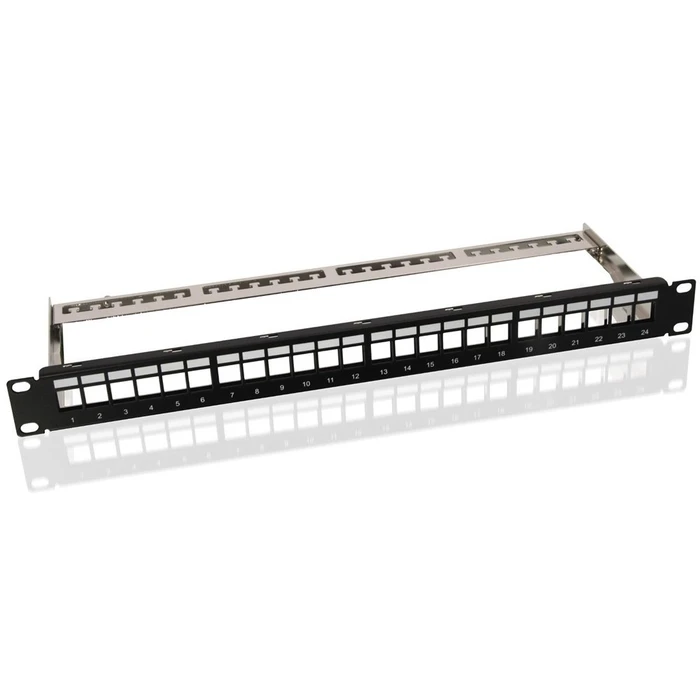 Patch Panel Goobay Keystone 95743, 19"/1U, 24x ports, μαύρo