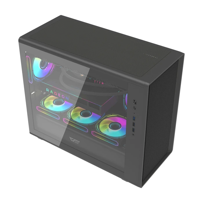 Darkflash DB460M Gaming Midi Tower Κουτί Υπολογιστή με Πλαϊνό Παράθυρο Μαύρο