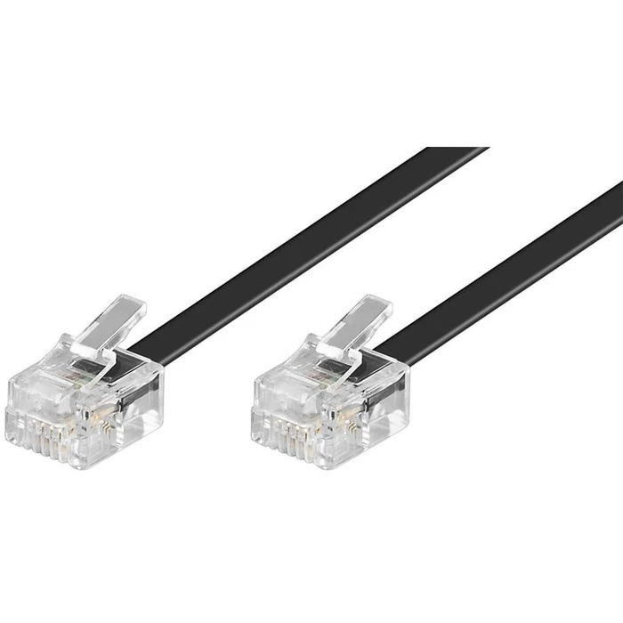 Καλώδιο Τηλεφώνου Goobay 50320, RJ11 6P4C, CCA, 15m, μαύρο