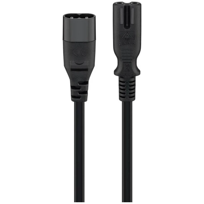 Καλώδιο Τροφοδοσίας Goobay προέκτασης 97201, 2x 0.75mm², 2m, μαύρο