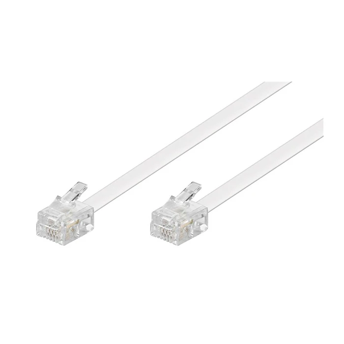 Καλώδιο Τηλεφώνου Goobay 93063, RJ11 6P4C, CCA, 10m, λευκό