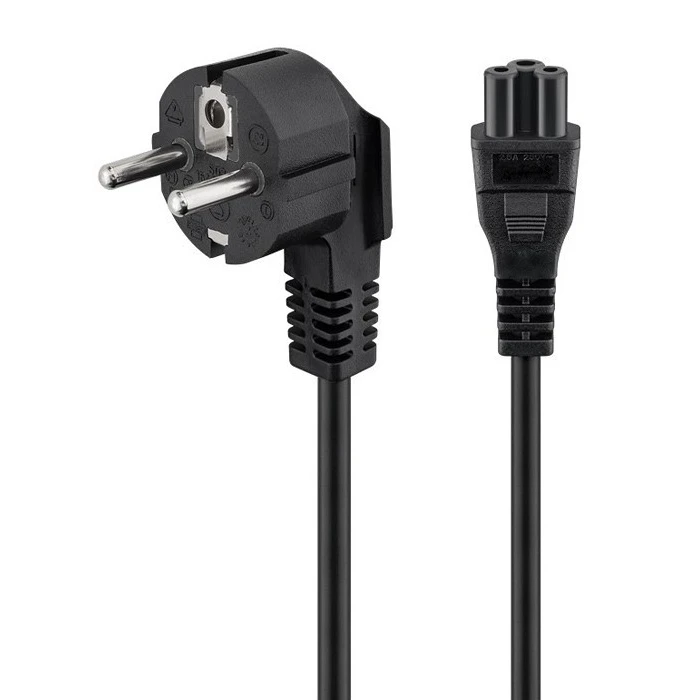 Καλώδιο Τροφοδοσίας Powertech CAB-P029, 3x 0.30mm, 1.5m, μαύρο, 10τμχ