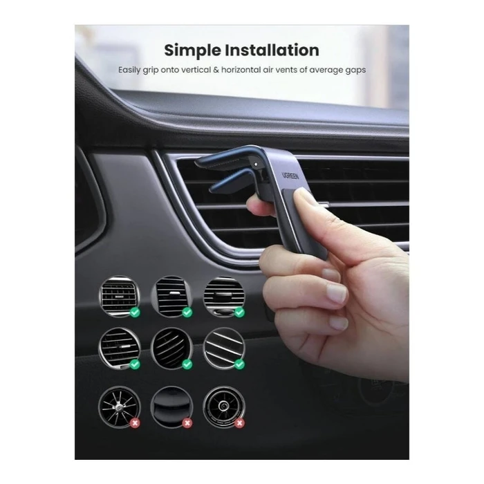 Βάση Κινητού Αυτοκινήτου Ugreen LP290 με Μαγνήτη (LP290) (UGRLP290)