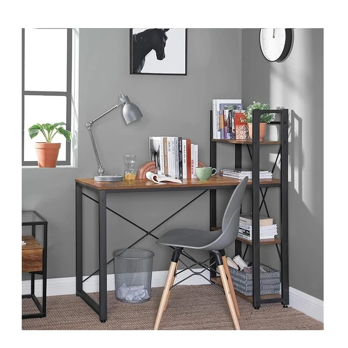 Μεταλλικό Γραφείο με 4 Ράφια 120 x 60 x 120 cm Vasagle (LWD48X)