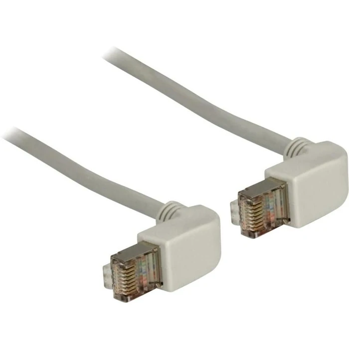 Καλώδιο Δικτύου Delock angled RJ45 S/FTP Cat5e 0.50m Gray