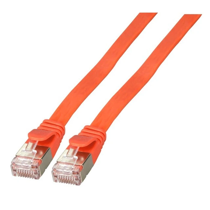 Καλώδιο Δικτύου EFB RJ45 FlachU/FTP, Cat.6A, PVC, 0.5m, Red