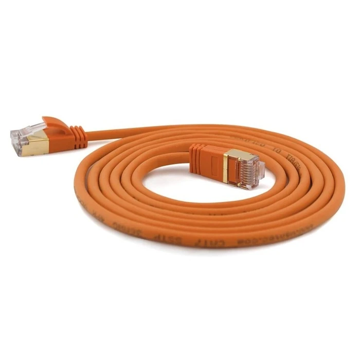 Καλώδιο Δικτύου Wantec SSTP CAT7 Ste. CAT6a d=4mm 0,25m Orange