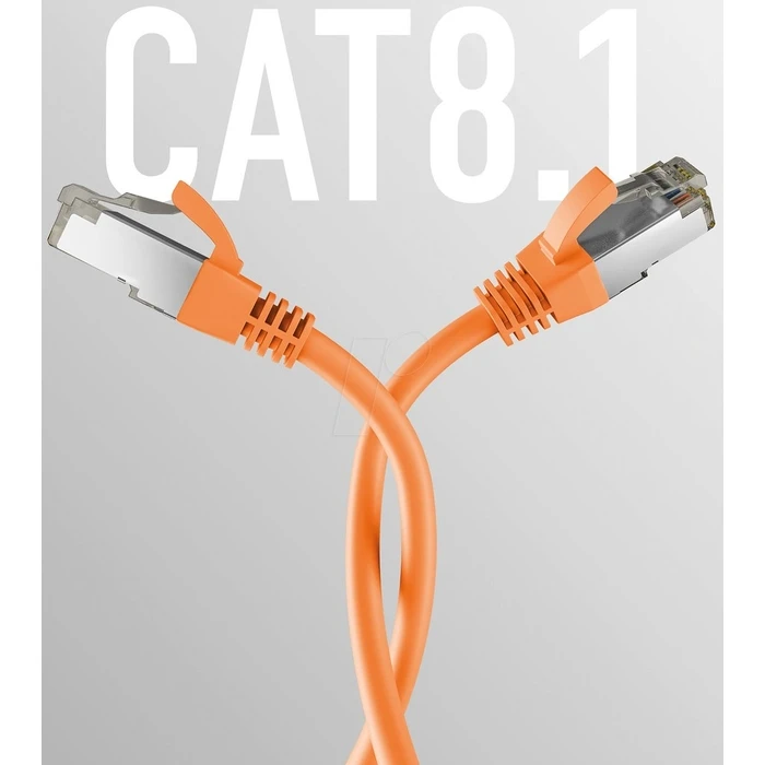 Καλώδιο Δικτύου EFB CAT8.1 Orange 0.50m RJ45 S/FTP PIMF