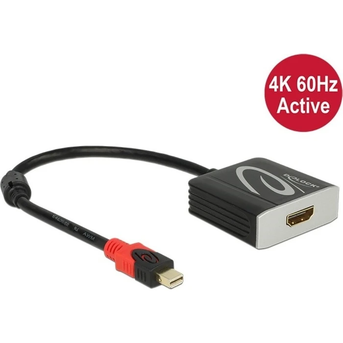 Αντάπτορας DisplayPort Delock mini DP -> HDMI M/F 0.20m schw.
