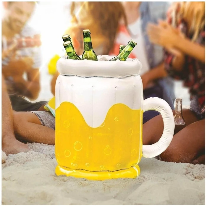 Gadget Mad Monkey Drinks Cooler Inflatable Beer Bucket 10L White