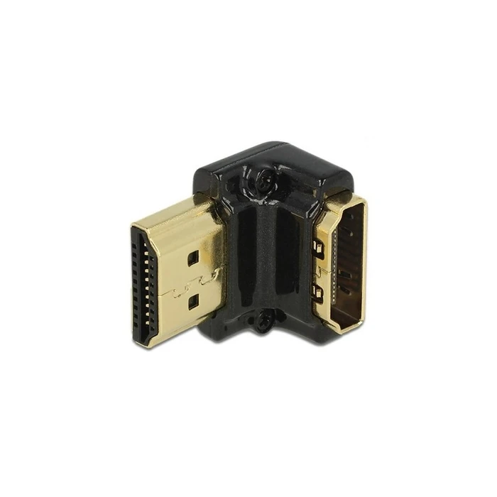 Αντάπτορας HDMI Delock A -> A F/M 90° below 4K metal housing