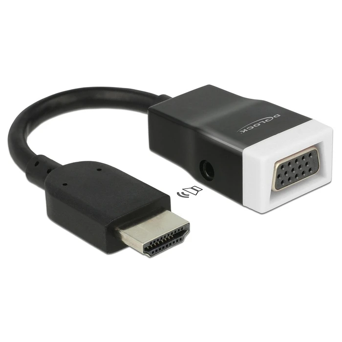 Αντάπτορας HDMI Delock A -> D-Sub15 M/F screwless +Audio +Kab