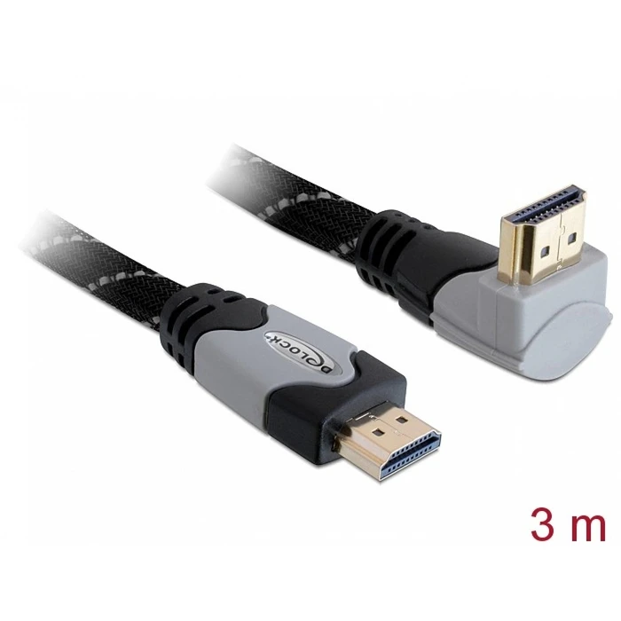 Καλώδιο HDMI Delock Ethernet A -> A M/M 3.00m 90° above 4K