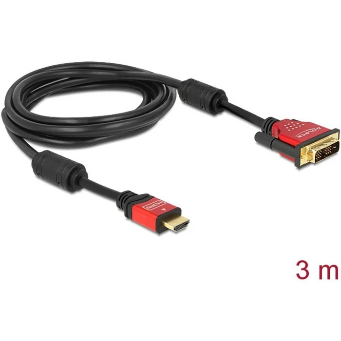 Καλώδιο HDMI Delock A -> DVI(18+1) M/M 3.00m Premium