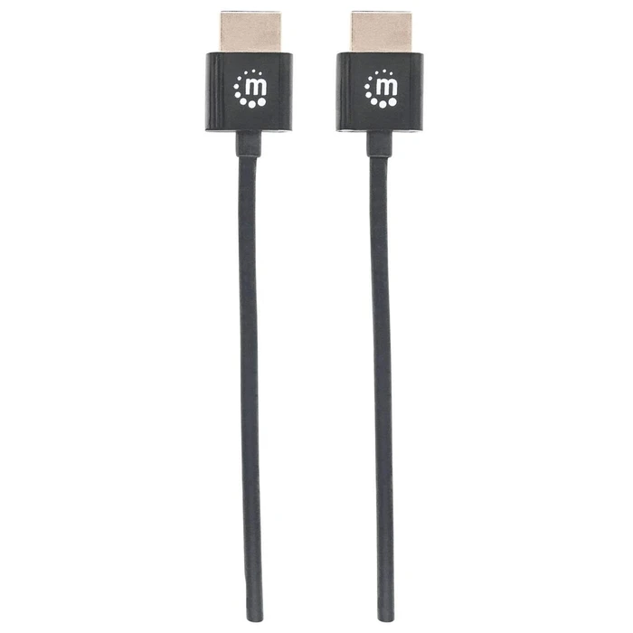 Καλώδιο HDMI Manhattan ultra thin with Ethernet 1 m. Black