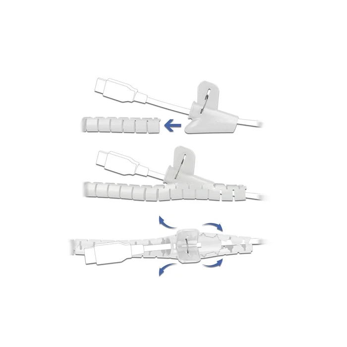 Διαχείρισης Καλωδίων Delock spiral hose m. insertion tool 2,5m x 20mm White