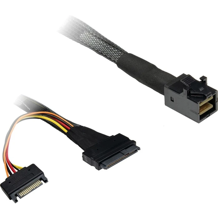 Καλώδιo Inter-Tech SFF 8643 - SFF 8639, SATA Power 0,75m