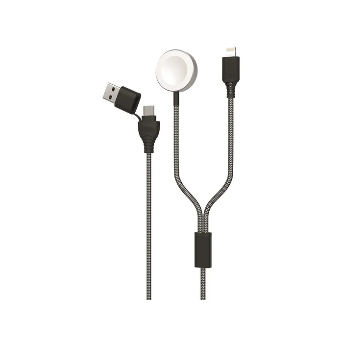 Φορτιστής USB 2GO 2in1 USB/Type-C f. Watch & Smartphone 1,8m sw