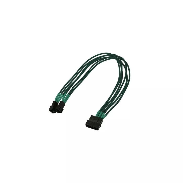 Καλώδιo Nanoxia 4-Pin to 2 x 3-Pin, Single, 30 cm, Green