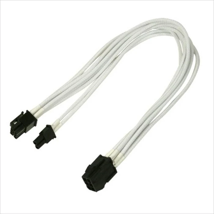 Καλώδιo Nanoxia PCI-E 6- to 6+2-Pin, 30 cm, Single, White