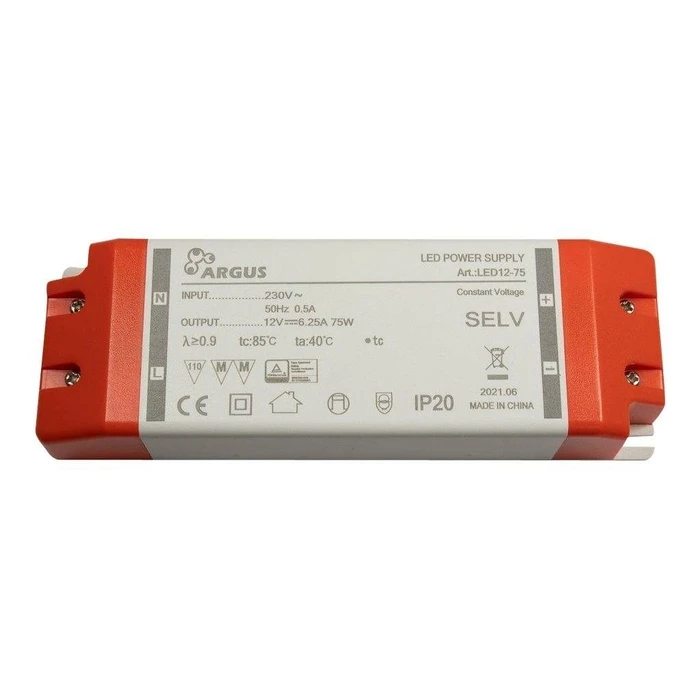 Τροφοδοτικό LED Inter-Tech LED12-75 75W, 12V, 6250mA, IP20