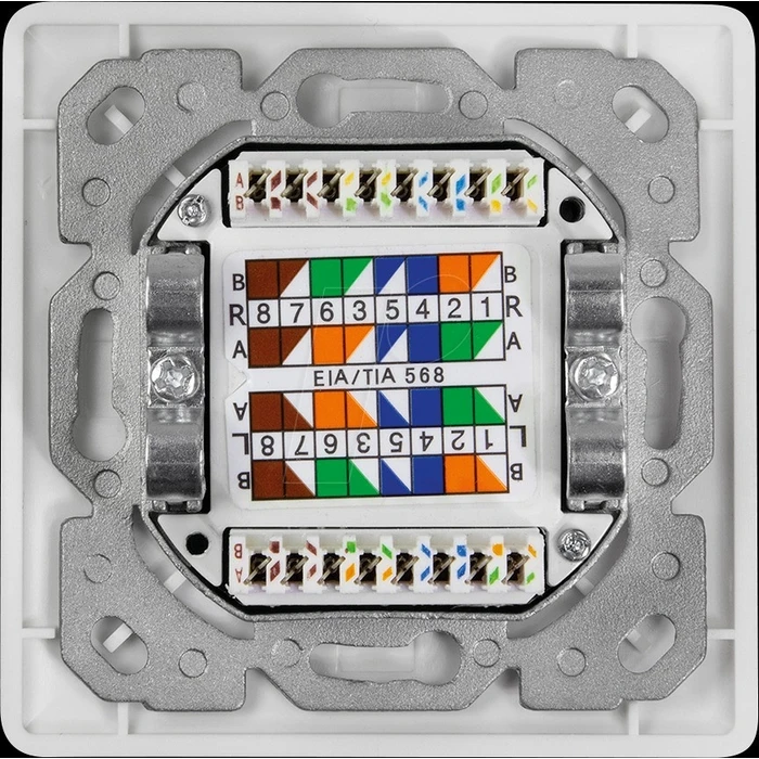 Πρίζα Δικτύου Logilink Cat.6A UP2x RJ45 shielded,signalWhite