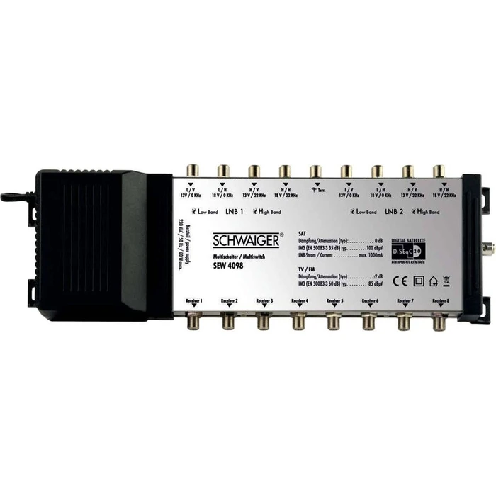 Αξεσουάρ Κεραίας Schwaiger Sat-Multischalter 9 to 8 Silber