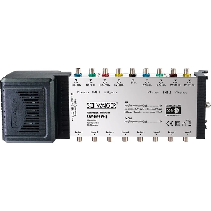 Αξεσουάρ Κεραίας Schwaiger Sat-Multischalter 9 to 8 Silber