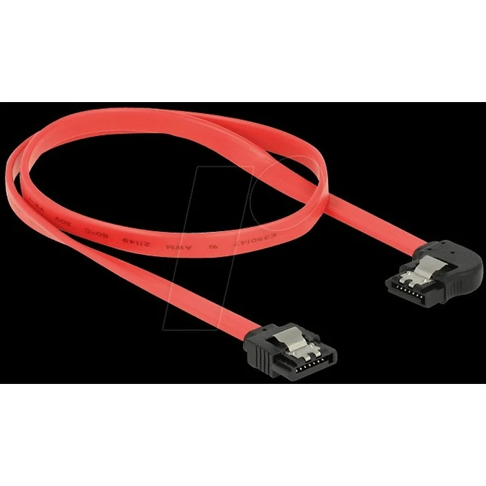 Καλώδιο Delock SATA-SATA -> SATA links M/M 0.50m Clips
