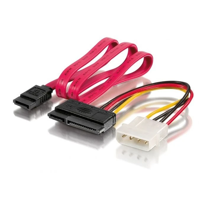 Καλώδιο Equip StromSATA 15+7pol Bu > 4pin+SATA 7pin St/B Polybag