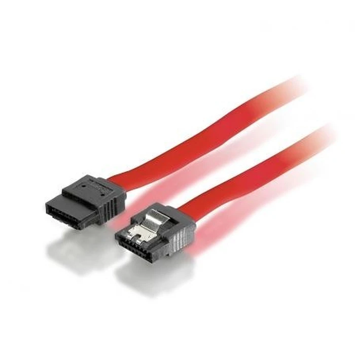 Καλώδιο Equip flat SATA 6Gbps 1.00m m. Metallclip Polybag